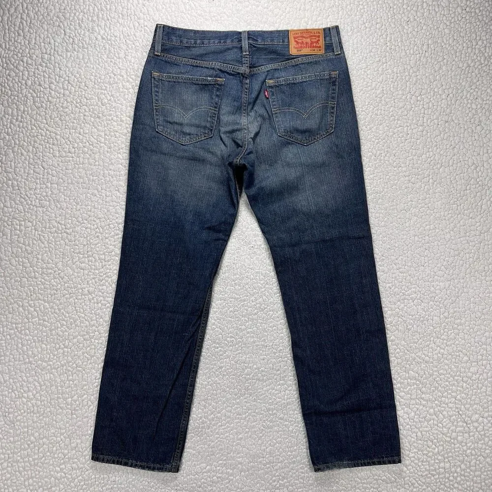 Levi’s 559 Relaxed Straight Jeans Men’s 34x32 (Actual 34x30.5) Grunge Casual‎
